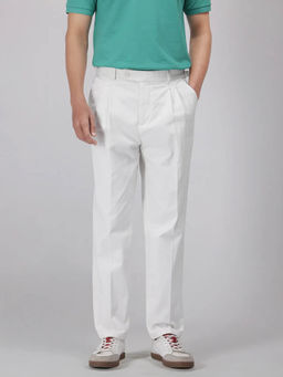 Rare Rabbit - Leni White Plain Baggy Fit Trouser