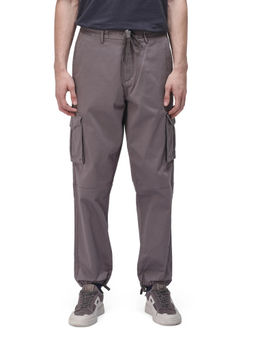 Rare Rabbit - Maks Dark Grey Plain Regular Fit Trouser
