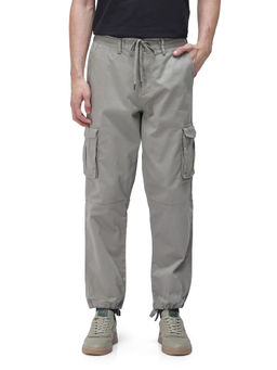 Rare Rabbit - Maks Dusky Olive Plain Regular Fit Trouser