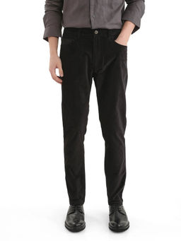Rare Rabbit - Nahor Black Plain Regular Fit Trouser