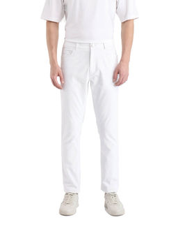 Rare Rabbit - Nahor White Plain Regular Fit Trouser