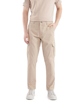 Rare Rabbit - Nobon Beige Plain Regular Fit Trouser