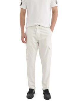 Rare Rabbit - Nobon White Plain Regular Fit Trouser