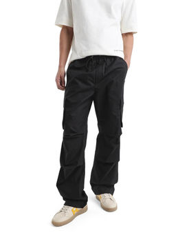 Rare Rabbit - Parc Black Plain Regular Fit Trouser