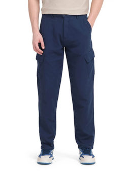 Rare Rabbit - Presso-25 Dusky Blue Twill Relaxed Fit Trouser