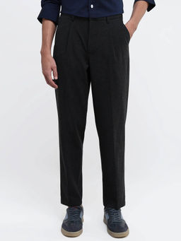 Rare Rabbit - Tori Black Plain Relaxed Fit Trouser