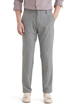 Rare Rabbit - Travel-11 Grey Plain Regular Fit Trouser