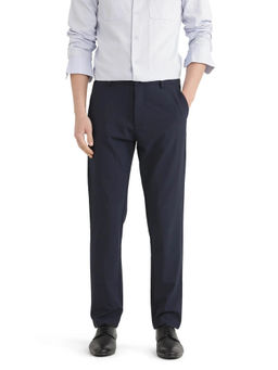 Rare Rabbit - Travel-26 Navy Blue Plain Regular Fit Trouser