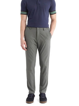 Rare Rabbit - Travel-26 Dark Grey Plain Regular Fit Trouser
