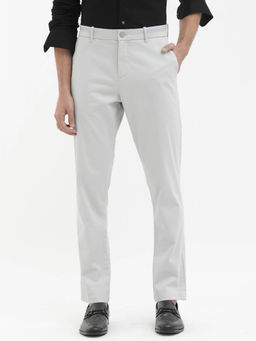 Rare Rabbit - Trello White Plain Regular Fit Trouser