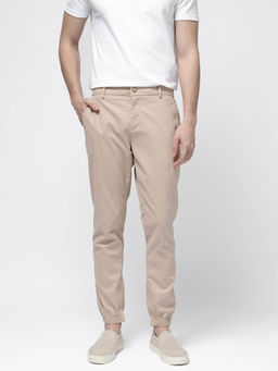 Rare Rabbit - Zade Beige Plain Regular Fit Trouser