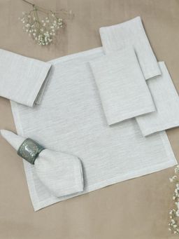 Design Gaatha - Natural Pure Linen Table Napkin (Pack of 6)
