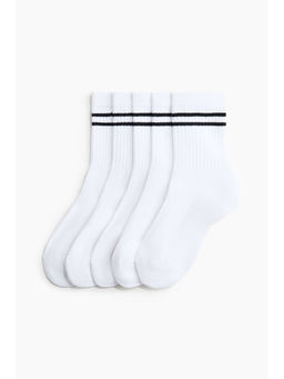 H&M - Women White 5-Pack Sports Socks