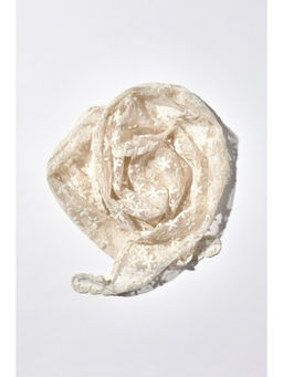 H&M - Women Beige Embroidered Mesh Hip Scarf