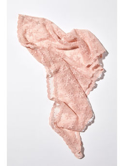 H&M - Women Pink Embroidered Mesh Hip Scarf