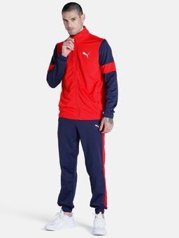 Puma - Cr Mens Red And Navy Blue Jacket with Trackpant (set Of 2)