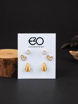 E2O - Gold Earrings Set for Women
