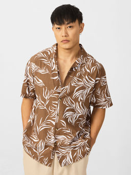 The Souled Store - Brown Printed Shirt