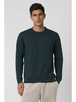 Van Heusen - Green Solid Sweatshirt
