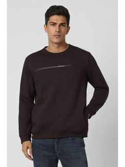 Van Heusen - Brown Solid Sweatshirt