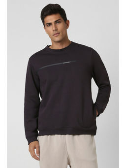 Van Heusen - Purple Solid Sweatshirt