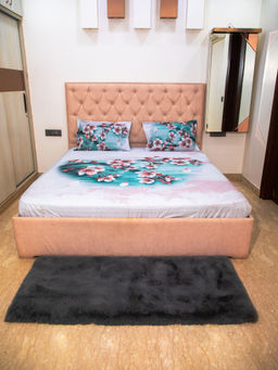 StudioHMK - Teal Floral Print 100% Cotton Bedsheet with Pillow Covers (King)