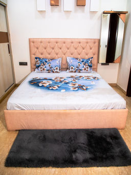 StudioHMK - Blue Floral Print 100% Cotton Bedsheet with Pillow Covers (King)