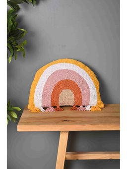 SAY - Half Round Shape Multicolor Truffted Cushion Cover (16 x 16 inches)