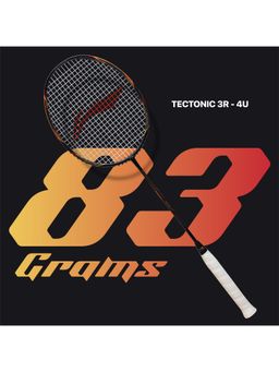 Li-Ning - Tectonic 3R Strung Carbon Fibre Badminton Strung Racket with Free Full Cover