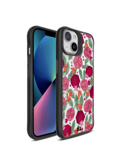DailyObjects - Pomegranate Party Black Hybrid Clear Case Cover for iPhone 13 Mini 5.4 inch