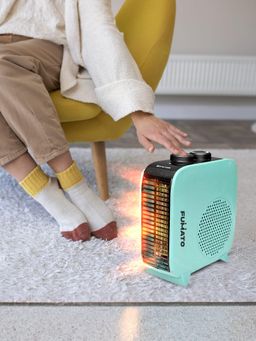 Fumato - Portable Room Heater for Home, 2 Heat Settings, Light Sea Green