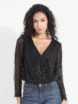 RAREISM - Womens Regular Fit Sequined Top