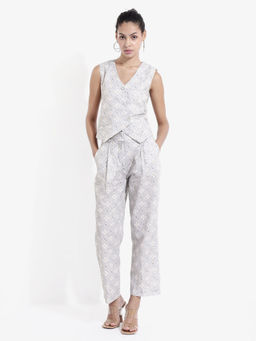 RAREISM - Womens Straight Length Floral Print Trouser