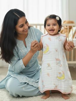 Baby Moo - Unicorn 6 Layer Muslin Sleeping Bag