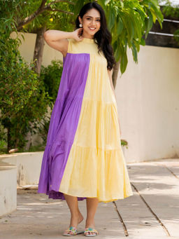 HOUSE OF JAMOTI - Double Tone Midi Dress