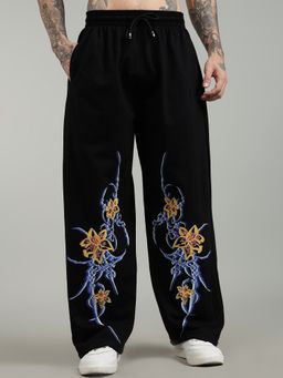 XTREMEX - Pure Cotton CyberFlora Men Loose Fit Graphic Trackpant
