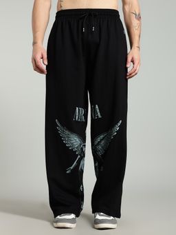XTREMEX - Pure Cotton Dark Angel Men Loose Fit Graphic Trackpant