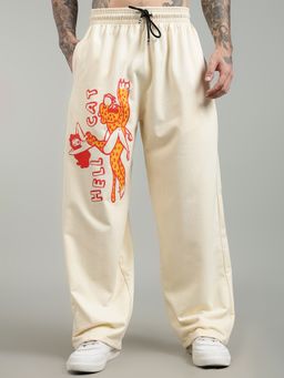 XTREMEX - Pure Cotton Hellcat Men Loose Fit Graphic Trackpant