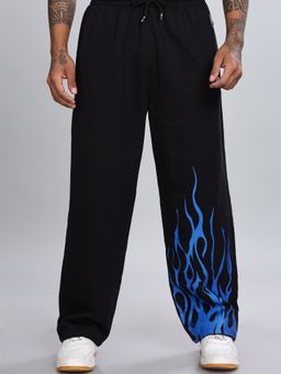 XTREMEX - Pure Cotton Hydro Flames Men Loose Fit Graphic Trackpant