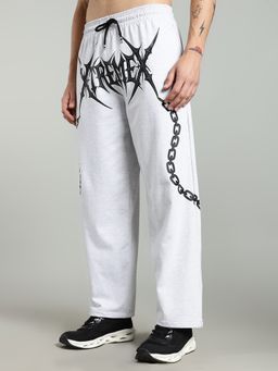 XTREMEX - Pure Cotton Linked Men Loose Fit Graphic Trackpant