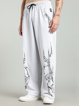 XTREMEX - Pure Cotton Ripper Men Loose Fit Graphic Trackpant