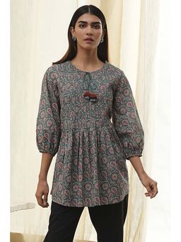 Biba - Women Teal Straight Top