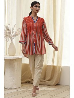 Biba - Women Orange Modal Printed Tunic