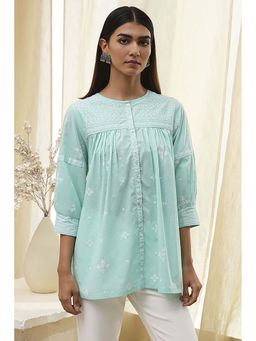 Biba - Women Aqua Blue Straight Top