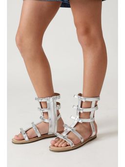 One Friday - Girls Silver Sandals