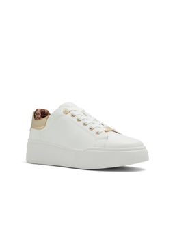 Aldo - Women White & Gold Sneakers