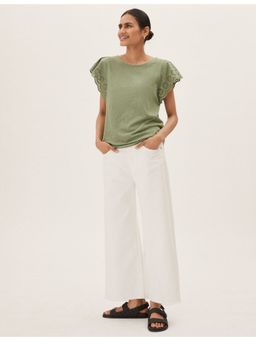 Marks & Spencer - Pure Cotton Embroidered Sleeveless Top