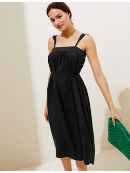 Marks & Spencer - Linen Rich Square Neck Midi Shift Dress (Set of 2)