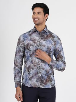 JB Studio - Men Multi-Color Cotton Printed Slim Fit Casual Shirt