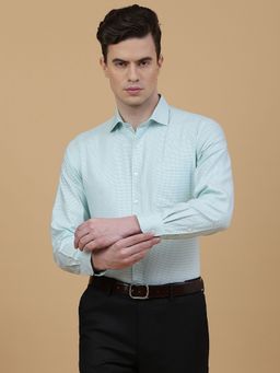 Metal - Men Blue Cotton Solid Slim Fit Formal Shirt